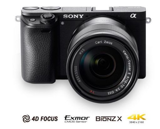 Cámara Sony α6300 disponible para alquiler en Valencia, ideal para fotos y vídeos.