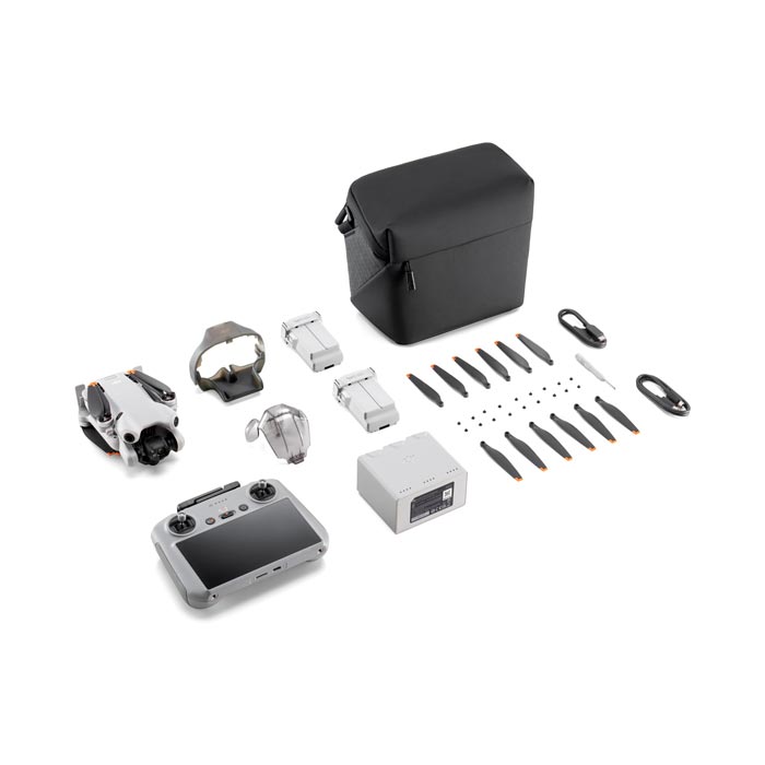Dron DJI Mini 4 Pro sobrevolando Valencia, disponible para alquiler.