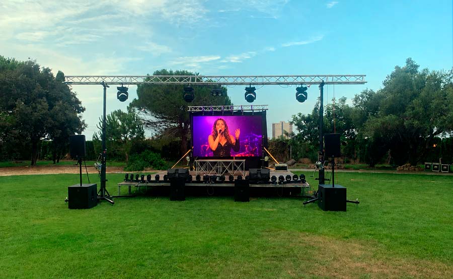 Pantalla LED gigante para eventos, conciertos, ferias y celebraciones en Valencia